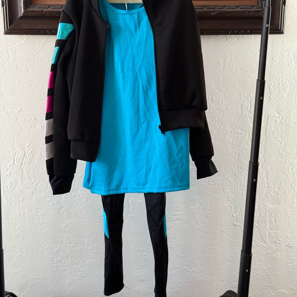 Weissman Black and Blue Kids Dance Costume